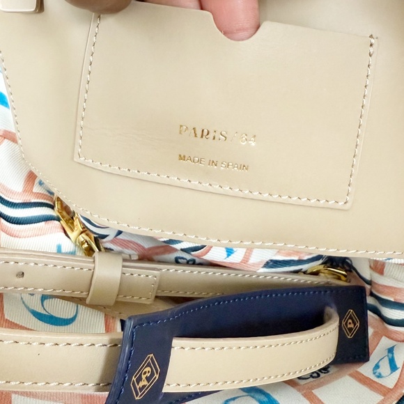 Paris 64 Lumiere Taupe Tote Leather Elegant Bag - Picture 6 of 11